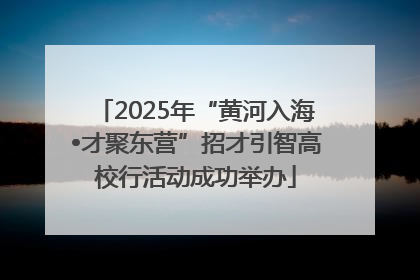 2025年“黄河入海•才聚东营”招才引智高校行活动成功举办